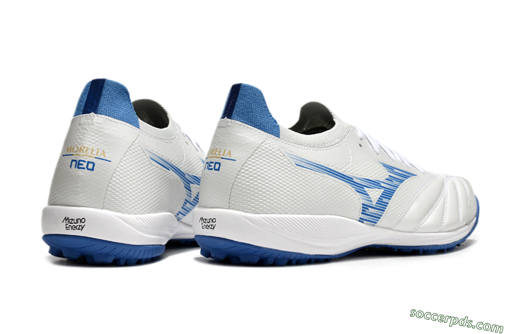 Mizuno Morelia Neo Sala M8 TF Low-Tops Football Shoes - Beige/Blue/White 6