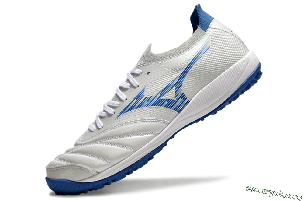 Mizuno Morelia Neo Sala M8 TF Low-Tops Football Shoes - Beige/Blue/White 5