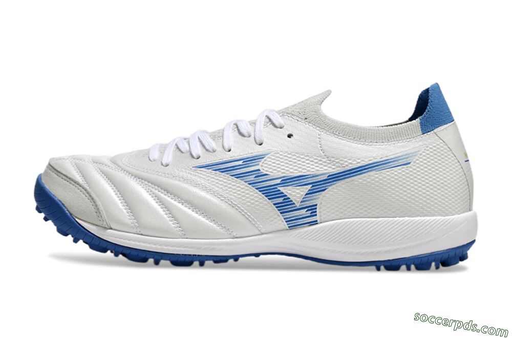 Mizuno Morelia Neo Sala M8 TF Low-Tops Football Shoes - Beige/Blue/White 2