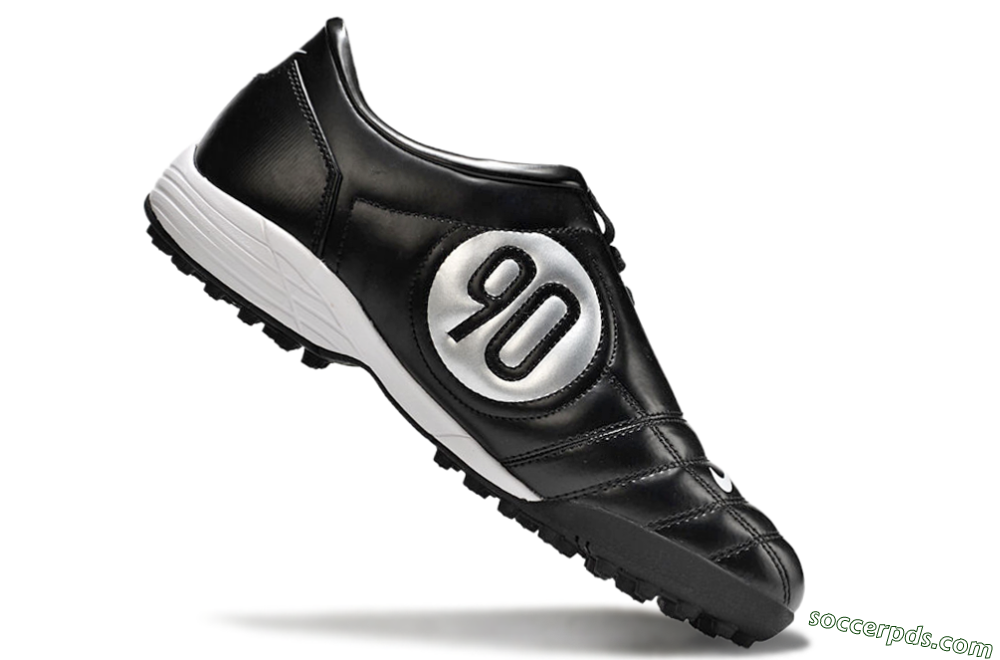 Nike Total 90 II TF Low-Tops Football Shoes - Black/White/Red 4