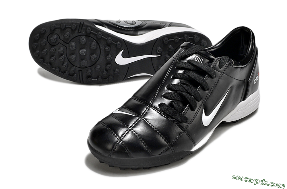 Nike Total 90 II TF Low-Tops Football Shoes - Black/White/Red 3