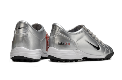 Nike Total 90 II TF Low-Tops Football Shoes - Silver/Black/Red