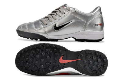 Nike Total 90 II TF Low-Tops Football Shoes - Silver/Black/Red