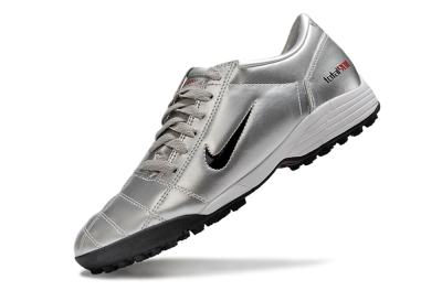 Nike Total 90 II TF Low-Tops Football Shoes - Silver/Black/Red