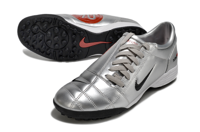 Nike Total 90 II TF Low-Tops Football Shoes - Silver/Black/Red