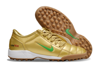 Nike Total 90 II TF Low-Tops Football Shoes - Gold/Green/White