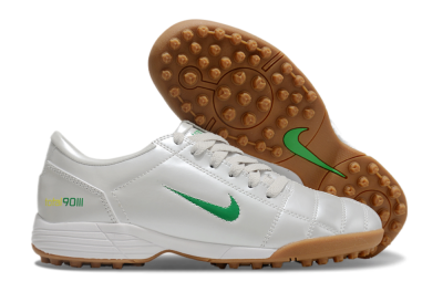 Nike Total 90 II TF Low-Tops Football Shoes - Silver/Green/Yellow