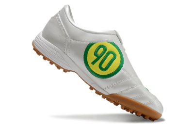 Nike Total 90 II TF Low-Tops Football Shoes - Silver/Green/Yellow