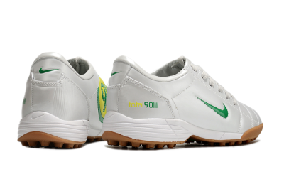 Nike Total 90 II TF Low-Tops Football Shoes - Silver/Green/Yellow