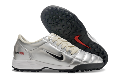 Nike Total 90 II TF Low-Tops Football Shoes - Silver/Green/Red