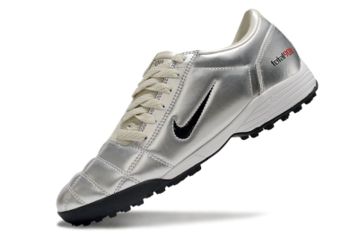 Nike Total 90 II TF Low-Tops Football Shoes - Silver/Green/Red