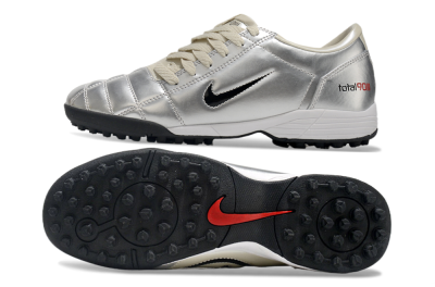 Nike Total 90 II TF Low-Tops Football Shoes - Silver/Green/Red