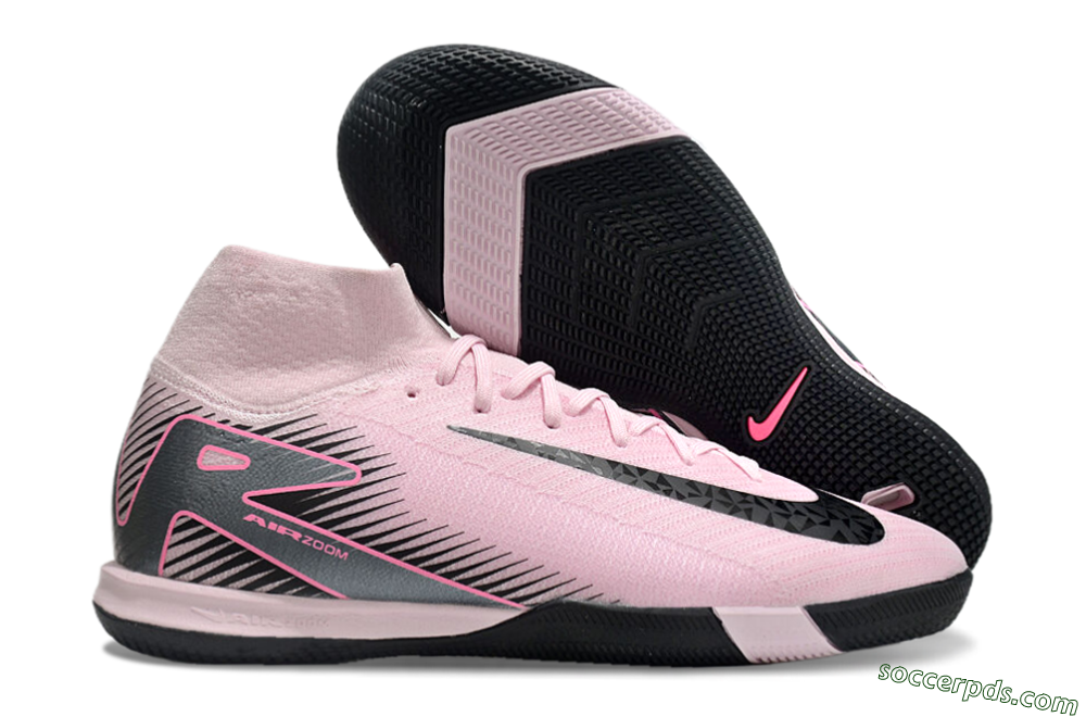 Nike Air Zoom Mercurial Superfly 10 Elite IC High-Tops Football Shoes - Pink/Black 1