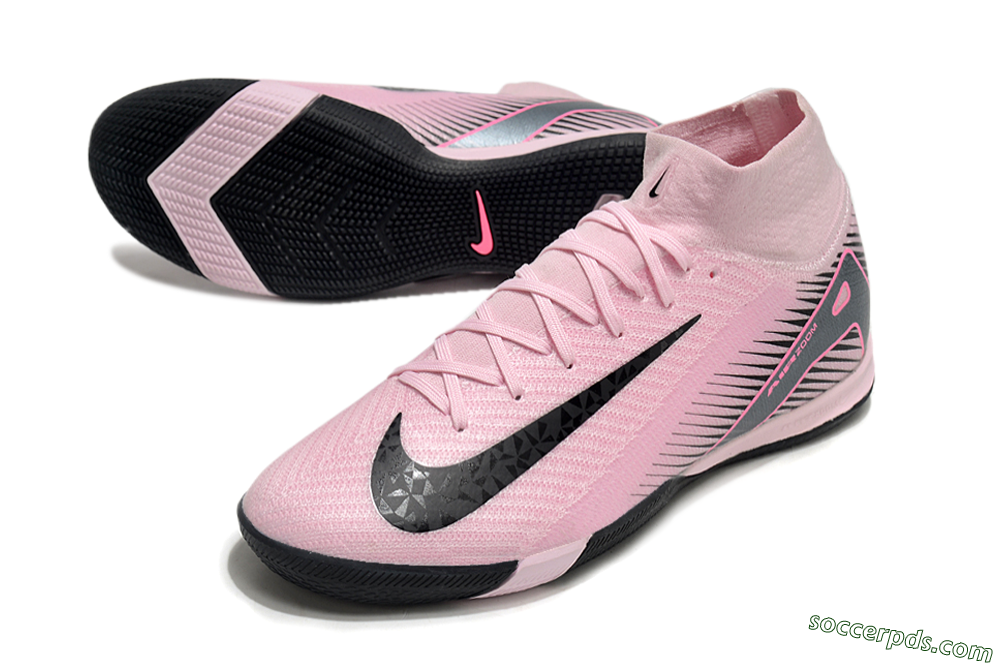 Nike Air Zoom Mercurial Superfly 10 Elite IC High-Tops Football Shoes - Pink/Black 3