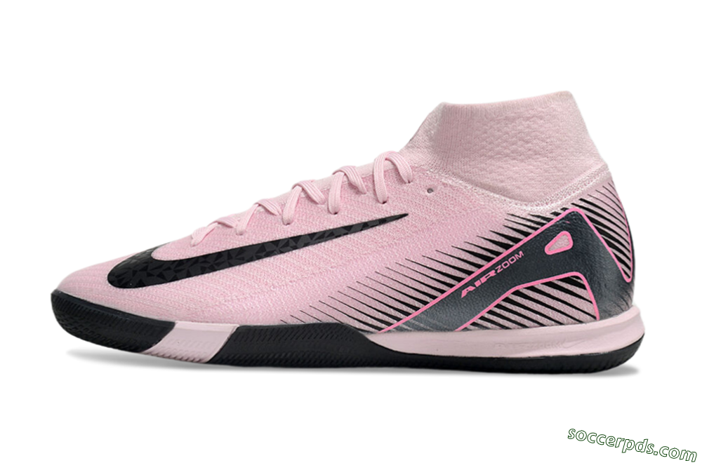 Nike Air Zoom Mercurial Superfly 10 Elite IC High-Tops Football Shoes - Pink/Black 2