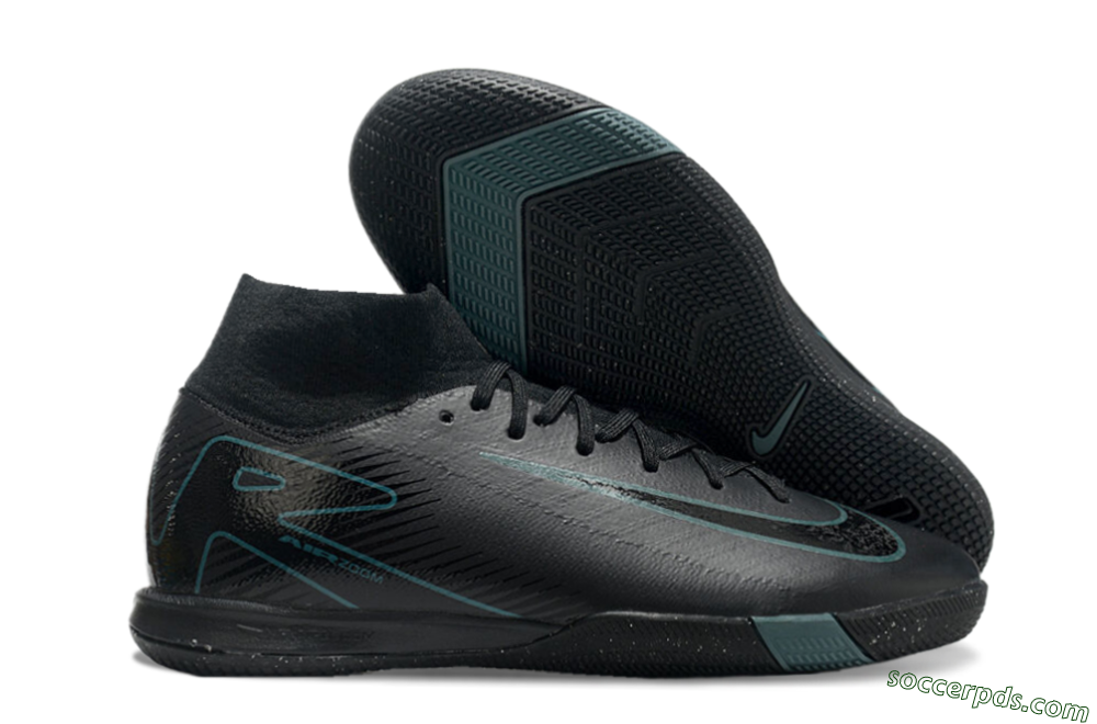 Nike Air Zoom Mercurial Superfly 10 Elite IC High-Tops Football Shoes - Black/Blue 1