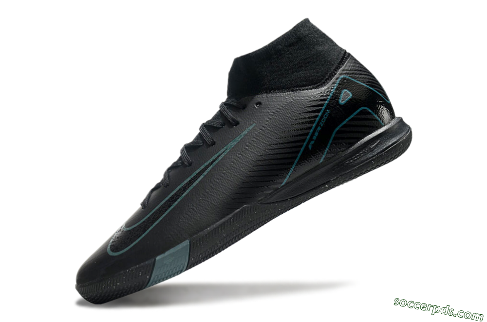 Nike Air Zoom Mercurial Superfly 10 Elite IC High-Tops Football Shoes - Black/Blue 5