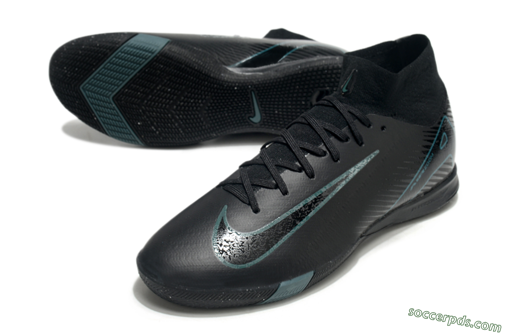 Nike Air Zoom Mercurial Superfly 10 Elite IC High-Tops Football Shoes - Black/Blue 3