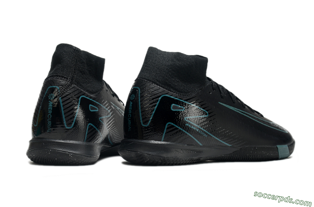 Nike Air Zoom Mercurial Superfly 10 Elite IC High-Tops Football Shoes - Black/Blue 6