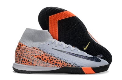 Nike Air Zoom Mercurial Superfly 10 Elite IC High-Tops Football Shoes - Grey/Black/Leopard