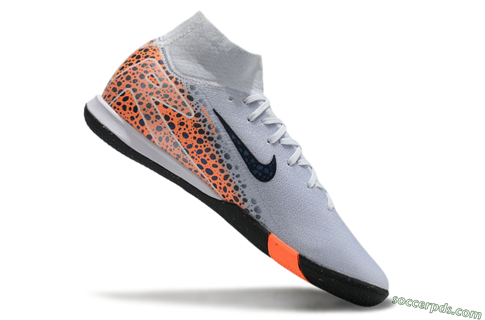Nike Air Zoom Mercurial Superfly 10 Elite IC High-Tops Football Shoes - Grey/Black/Leopard 4