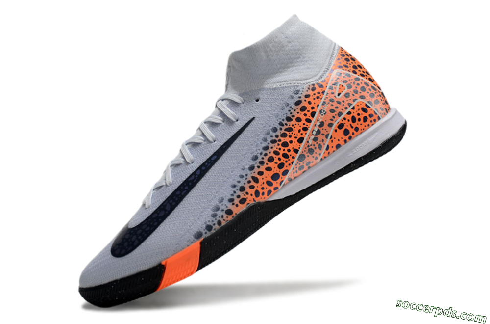 Nike Air Zoom Mercurial Superfly 10 Elite IC High-Tops Football Shoes - Grey/Black/Leopard 5