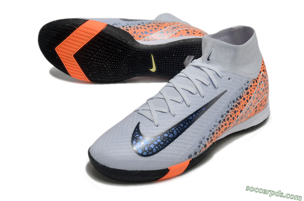 Nike Air Zoom Mercurial Superfly 10 Elite IC High-Tops Football Shoes - Grey/Black/Leopard 3