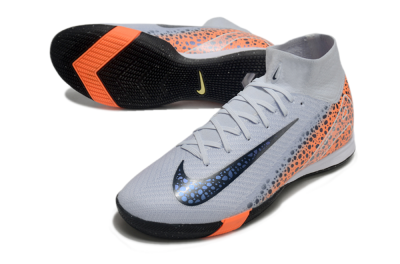 Nike Air Zoom Mercurial Superfly 10 Elite IC High-Tops Football Shoes - Grey/Black/Leopard
