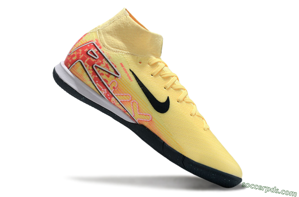 Nike Air Zoom Mercurial Superfly 10 Elite IC High-Tops Football Shoes - Yellow/Black/Red 4