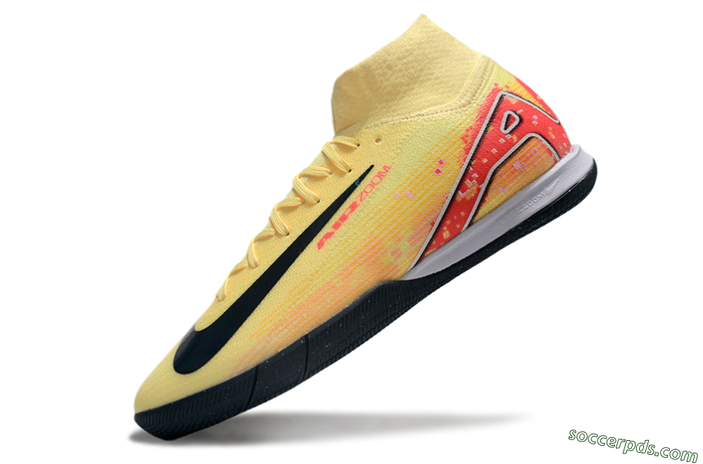 Nike Air Zoom Mercurial Superfly 10 Elite IC High-Tops Football Shoes - Yellow/Black/Red 5