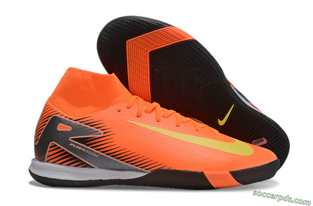 Nike Air Zoom Mercurial Superfly 10 Elite IC High-Tops Football Shoes - Red/Yellow/Black 1