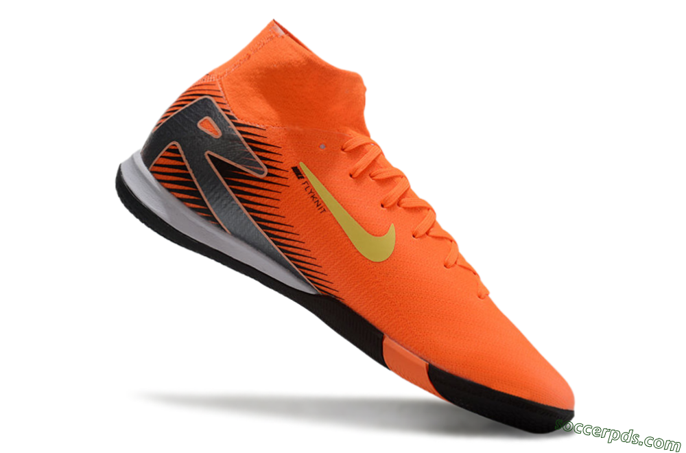 Nike Air Zoom Mercurial Superfly 10 Elite IC High-Tops Football Shoes - Red/Yellow/Black 4