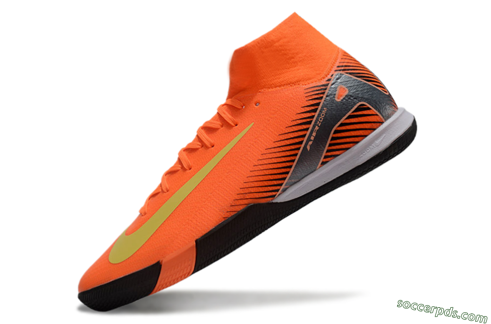 Nike Air Zoom Mercurial Superfly 10 Elite IC High-Tops Football Shoes - Red/Yellow/Black 5