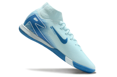 Nike Air Zoom Mercurial Superfly 10 Elite IC High-Tops Football Shoes - Jade/Blue/White