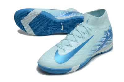 Nike Air Zoom Mercurial Superfly 10 Elite IC High-Tops Football Shoes - Jade/Blue/White