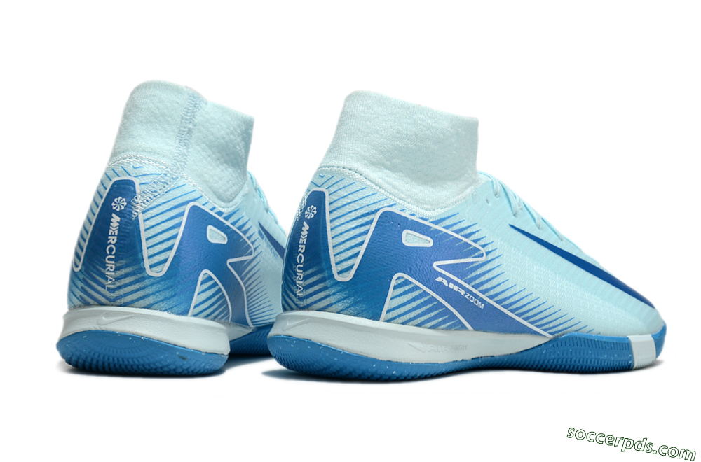 Nike Air Zoom Mercurial Superfly 10 Elite IC High-Tops Football Shoes - Jade/Blue/White 6