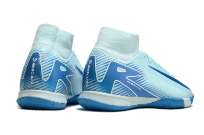 Nike Air Zoom Mercurial Superfly 10 Elite IC High-Tops Football Shoes - Jade/Blue/White