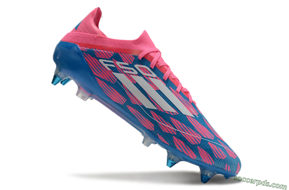 Adidas F50 Elite SG Low-Tops Football Boots - Blue/Pink/White 4