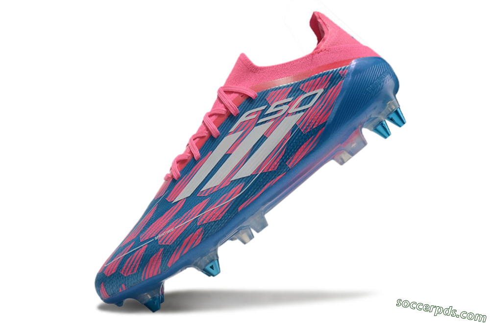 Adidas F50 Elite SG Low-Tops Football Boots - Blue/Pink/White 5