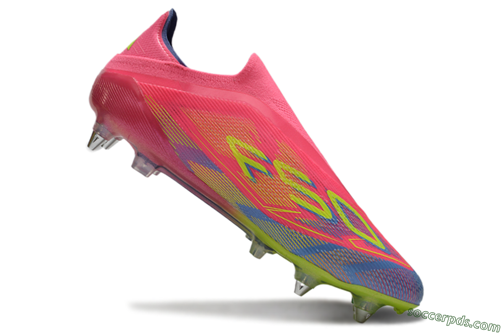 Adidas F50 Elite Laceless SG Low-Tops Football Boots - Red/Yellow/Blue 4