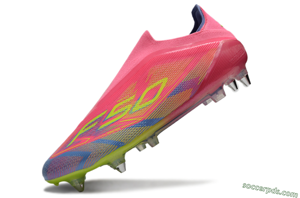Adidas F50 Elite Laceless SG Low-Tops Football Boots - Red/Yellow/Blue 5