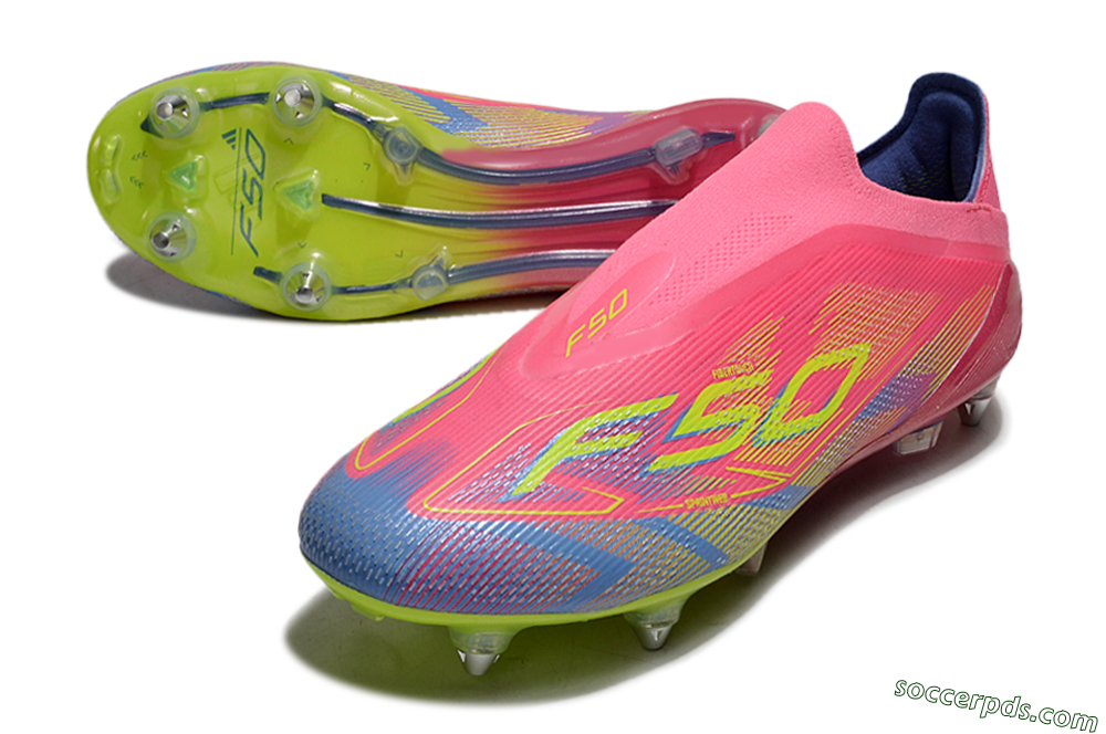 Adidas F50 Elite Laceless SG Low-Tops Football Boots - Red/Yellow/Blue 3