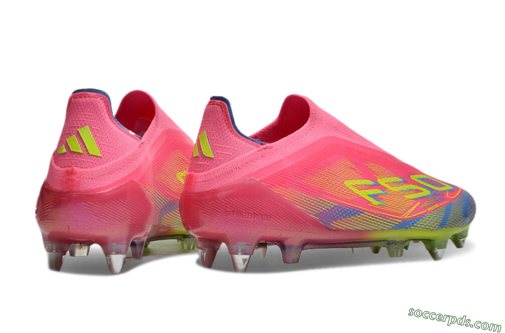 Adidas F50 Elite Laceless SG Low-Tops Football Boots - Red/Yellow/Blue 6