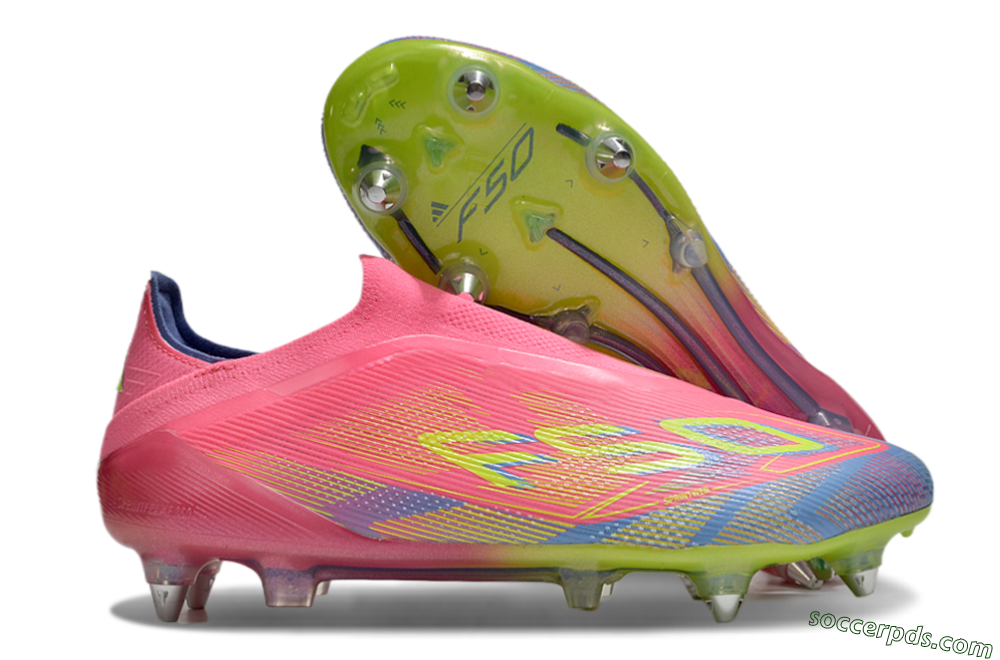 Adidas F50 Elite Laceless SG Low-Tops Football Boots - Red/Yellow/Blue 1