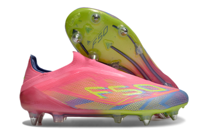 Adidas F50 Elite Laceless SG Low-Tops Football Boots - Red/Yellow/Blue