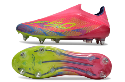 Adidas F50 Elite Laceless SG Low-Tops Football Boots - Red/Yellow/Blue