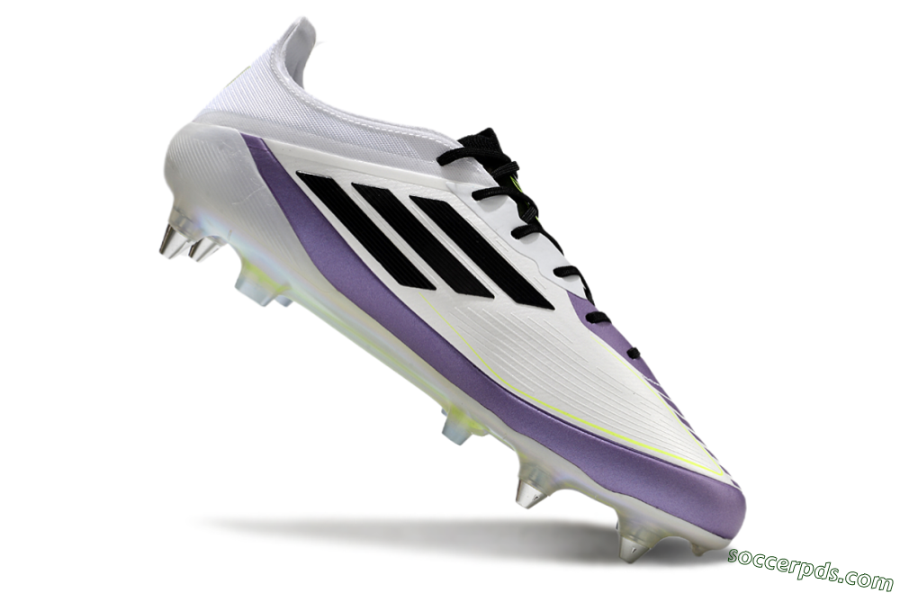 Adidas F50 Elite Messi SG Low-Tops Football Boots - White/Black/Purple 4