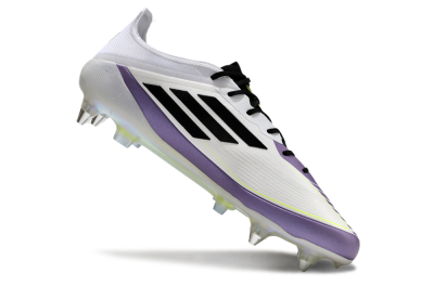 Adidas F50 Elite Messi SG Low-Tops Football Boots - White/Black/Purple