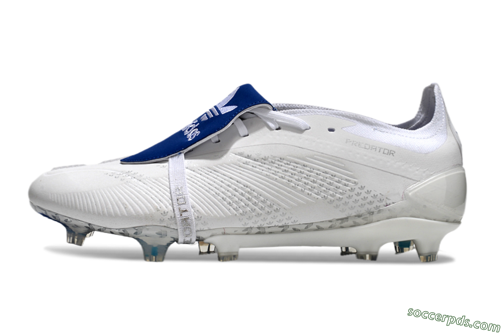 Adidas Predator Elite Foldover Tongue FG Low-Tops Football Boots - Beige/White/Blue 2