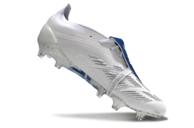 Adidas Predator Elite Foldover Tongue FG Low-Tops Football Boots - Beige/White/Blue